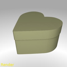 corazón en forma de caja pequeña casa contenedor almacenamiento gadget 3d print model - Mito3D