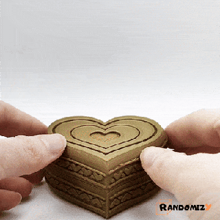 corazón conformado caja v2 3d print model - Mito3D