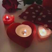 heart shaped candle holder home candleholder valentines day 3d print model - Mito3D
