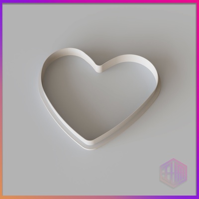 heart shaped cookie cutter cookies 3d print model - Mito3D