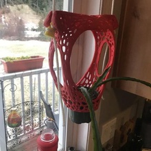 heart shaped plant hanging system veroni-ized 3d printing houseplants sculptures 3d print model - Mito3D