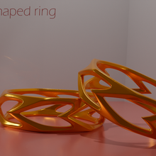 corazón conformado anillo 3d print model - Mito3D