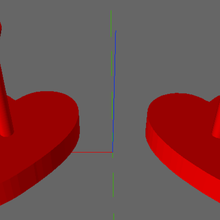 heart shaped studs earrings jewelry loveheart earstuds 3d print model - Mito3D