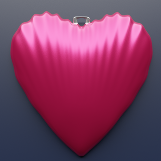heart shell pendant Jewelry pendent jewelry locket 3d print model - Mito3D
