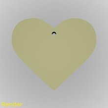 cuore silhouette chiave a catena gioielli amore di san valentino keychain gadget facile veloce 3d print model - Mito3D
