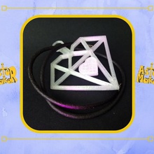 heart squared pendant jewelry diamond asturmaker 3d print model - Mito3D