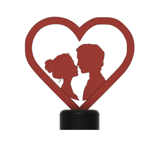 heart st valentine art saint valentin love couple 3D print model - Mito3D