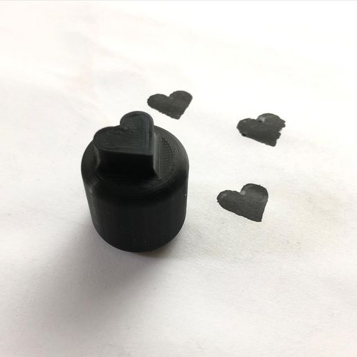 Herz Stempel 3D print model - Mito3D