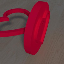 kalp damga 3d yazıcı modeli takı valentinesday yaratıcı basit mevcut eğlenceli onu hediye Romantik sevimli aşk 3d print model - Mito3D