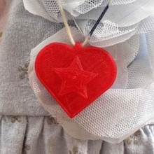 kalbimin yıldızı kolye moda aksesuarlar yıldız kalp 3d print model - Mito3D