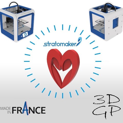 kalp stratomaker logo çeşitli 3D print model - Mito3D