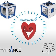 coração stratomaker logotipo vários 3d print model - Mito3D