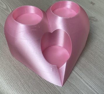 kalp tealight Kulp destek ev Aşk romantik mum dekorasyon hediye 3d print model - Mito3D