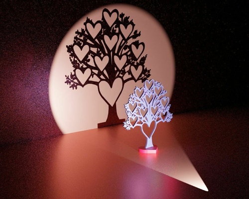cuore albero amore san valentino hart 3d print model - Mito3D