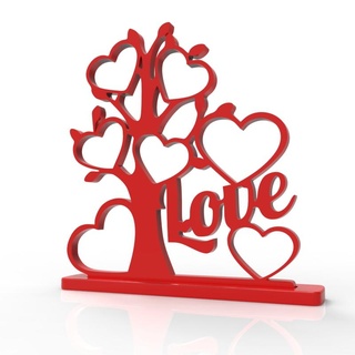 kalp ağaç temel Sanat dekor dekorasyon Aşk masa 3d print model - Mito3D