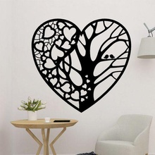 cœur arbre décor Mots clés mur art autocollant l'amour aimant 2d 3d print model - Mito3D