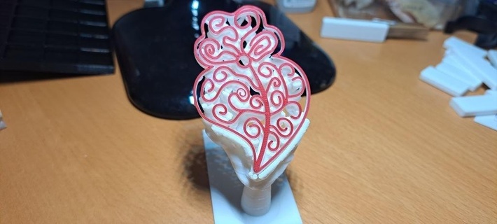 cuore albero organico supporti arte 3d print model - Mito3D