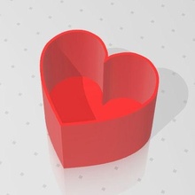 cœur Saint Valentin journée bijoux boîte boisson 3d print model - Mito3D