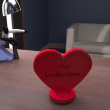 heart valentine love 3d print model jewelry decoration valentinesday creative simple present fun her gift romantic cute