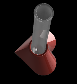 kalp vazo ev Ölçek tüp Kulp destek 3d print model - Mito3D