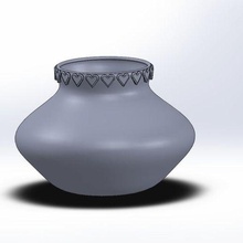 heart vase blob flower pot household 3d print model - Mito3D