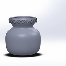 Herz Vase sq Blume Topf Haushalt 3d print model - Mito3D