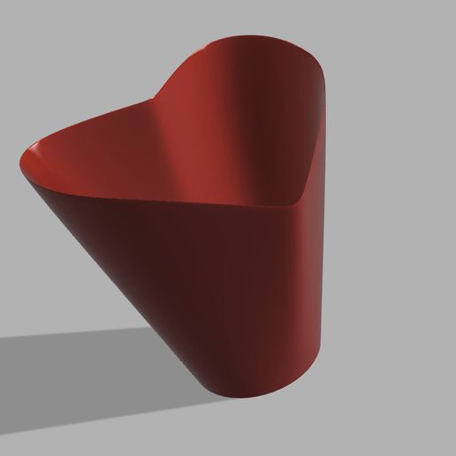cœur vase st Valentin l'amour décoration fleur 3D print model - Mito3D