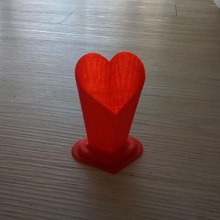 Herz-vase home Töpfchen deco Blumen Geschenke feier Mutter 3d print model - Mito3D