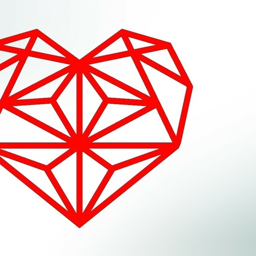 cuore parete arte San Valentino giorno amore 3D print model - Mito3D