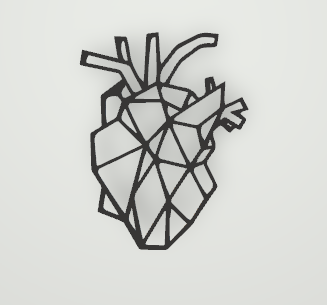 heart wallart body blood wall art design 3d print model - Mito3D