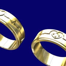 heart wedding ring jewelry rings 3d print model - Mito3D