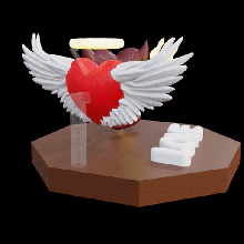 cœur ailes démon love février couple mode l'amour relation base amicale 3d print model - Mito3D