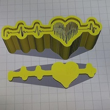 heartbeat  heart heartbeat lovers saint valentin 3d print model - Mito3D