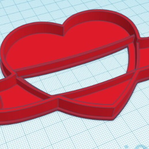 lareira biscoito cortador coração san valentin amar 3D print model - Mito3D