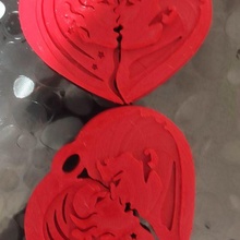 hearth st valentine's day lovers pendant double face edition 2022 gadget valentine creative valentines kiss relief faces gift gadjet jewel 3d print model - Mito3D