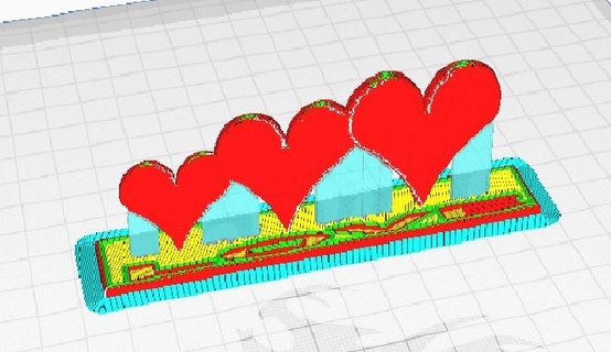 hearts march 8 february 14 valentine's day 3d print model - Mito3D