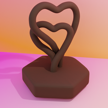 hearts - love art & heart relationship base february friendship 3d print model - Mito3D