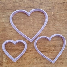 hearts 3 sizes cutters 3d print model - Mito3D