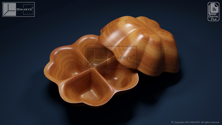 hearts bowl - cnc files wood stl file spiral router vcarve aspire artcam carveco estlcam carving tray heart shaped 3d print model - Mito3D
