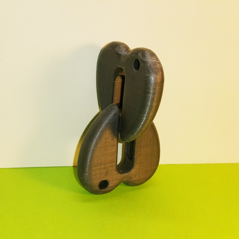 Herz angekettet, verkettete Herzen Schmuck gadget keychaines lucky charm Schlüsselanhänger 3D print model - Mito3D