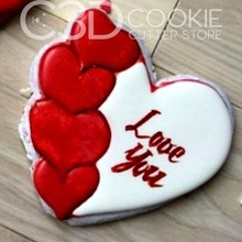 hearts cookie cutter joke kitchen tools gift heard valentine gingerbread 3d print model - Mito3D