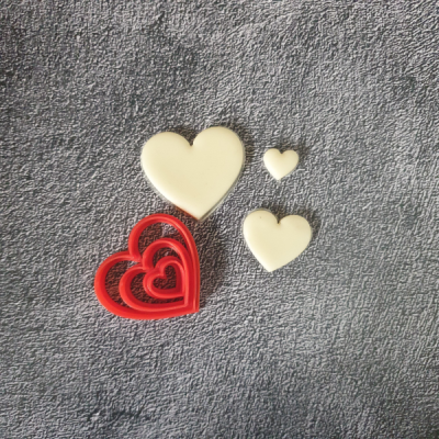 hearts cookie cutters valentines day valentine cutter love cake tools 3d print model - Mito3D