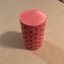 hearts cylinder heart container storage valentines day 3d print model - Mito3D