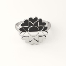 kalpler çiçek yüzük mücevher takı altın gümüş sterlin beyaz rodyum tasarım moda hediye mevcut yazdırılabilir kalp sevgili 3d print model - Mito3D