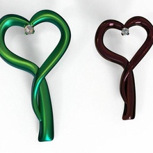kalpler kolye takı bilezik kulak kalp Aşk şekli yazdırılabilir süsler elmaslar juhannproduct 3d print model - Mito3D