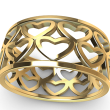 Herz-ring Schmuck ring Ringe Herzen jewel cad-stl-Juwel Kunst best desing Druck-ring 3d print model - Mito3D