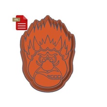 heat guy cookie cutter stamp gadget kawaii cupcake miser rudolph red nose reindeer 3d print model - Mito3D