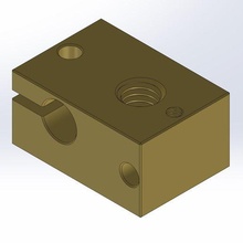 calentador bloquear v6 herramienta 3d impresora hotend e3d 3d print model - Mito3D