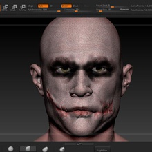 heath ledger joker de tdk art batman actor modelo película prop busto 3d print model - Mito3D