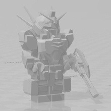 schwer Waffen Lego Minifigur Gundam Flügel 3d print model - Mito3D
